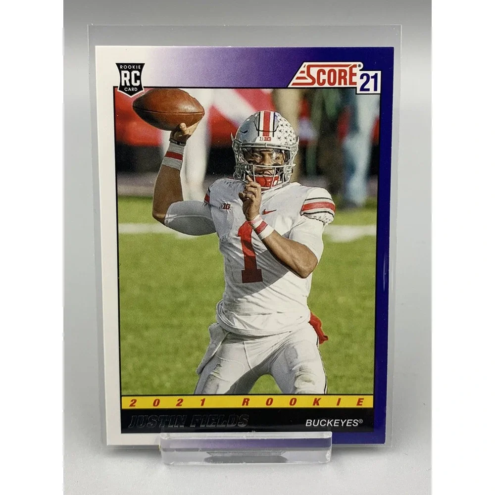 2021 Score Justin Fields RC 1991 Throwback Rookie #TB2 Ohio‎ State Buckeyes